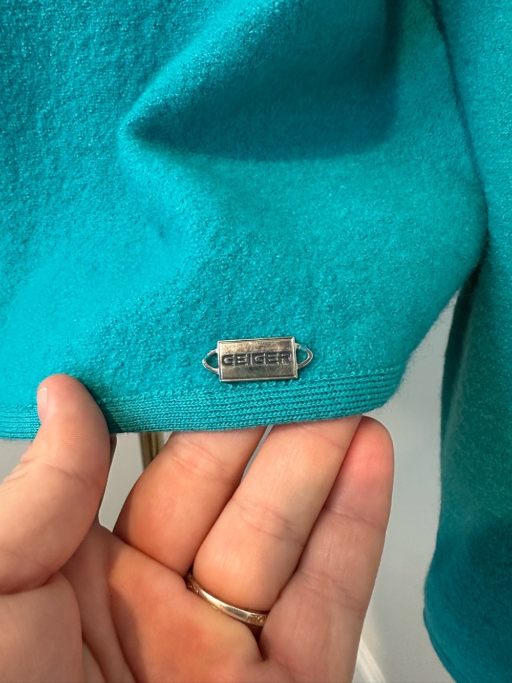 Vintage Geiger 100% Wool Cardigan - Picture 3 of 6